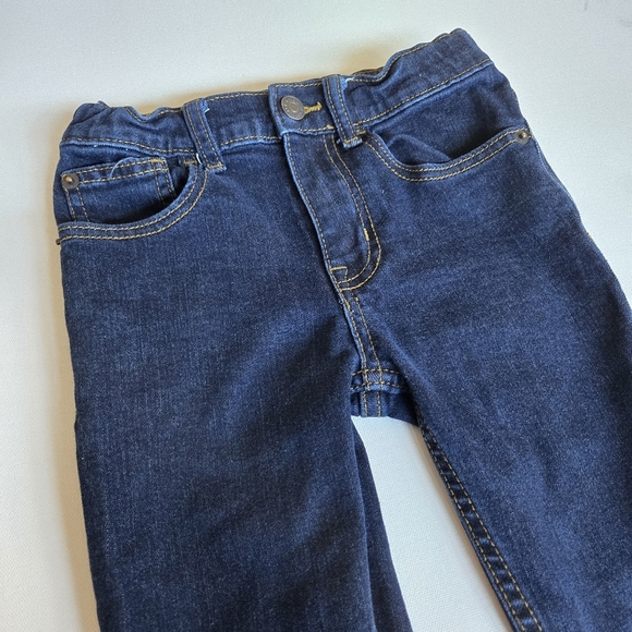 Cat & Jack Boys Skinny Dark Wash Elastic Waist Jeans Size 6 - Picture 2 of 6